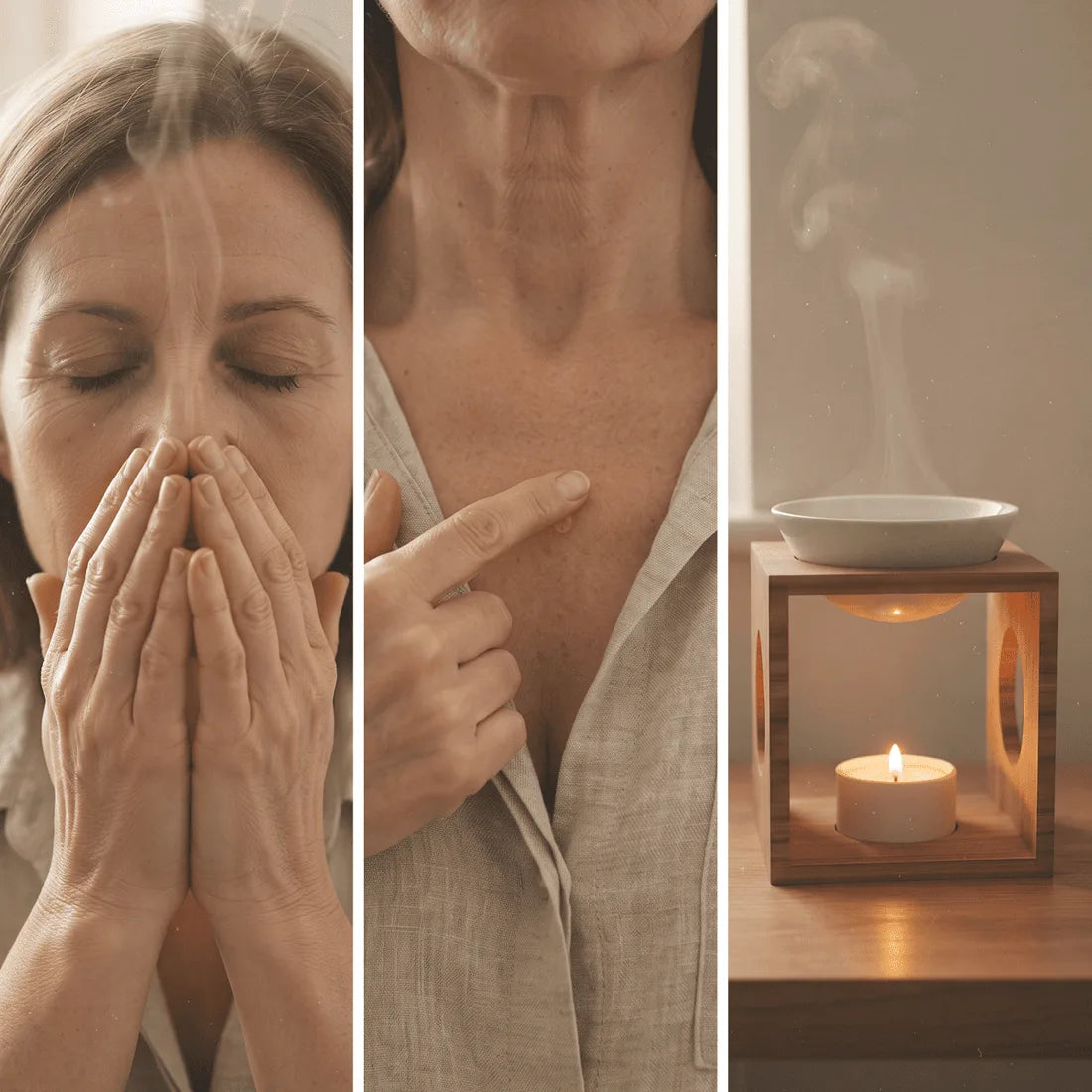 aroma lamp in use